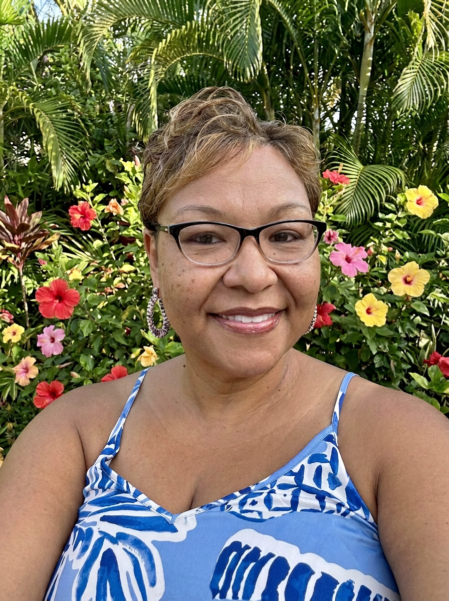 Betty Edmonds smiling on a summer afternoon